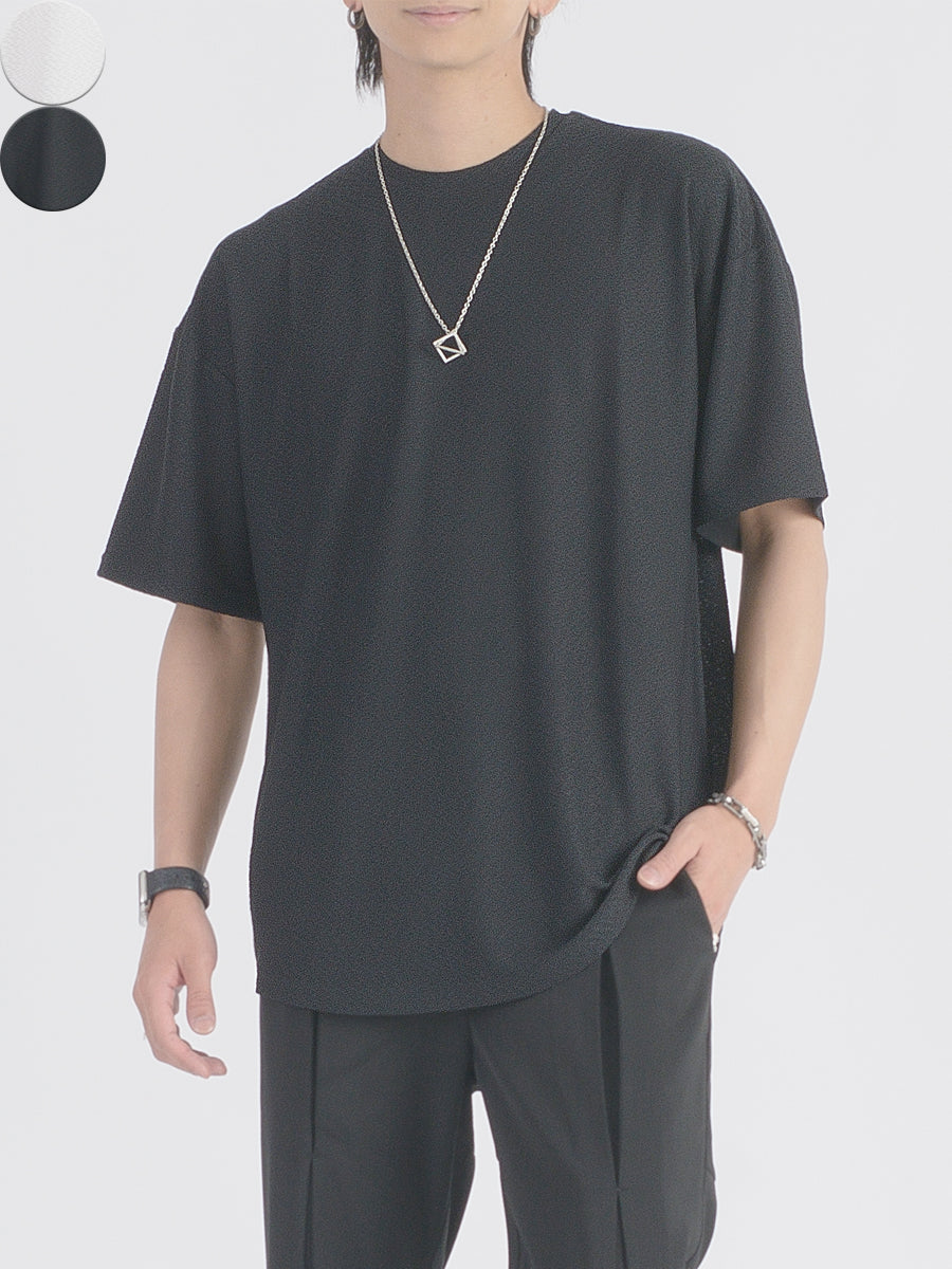 ネックレスラウンドヘムTシャツ