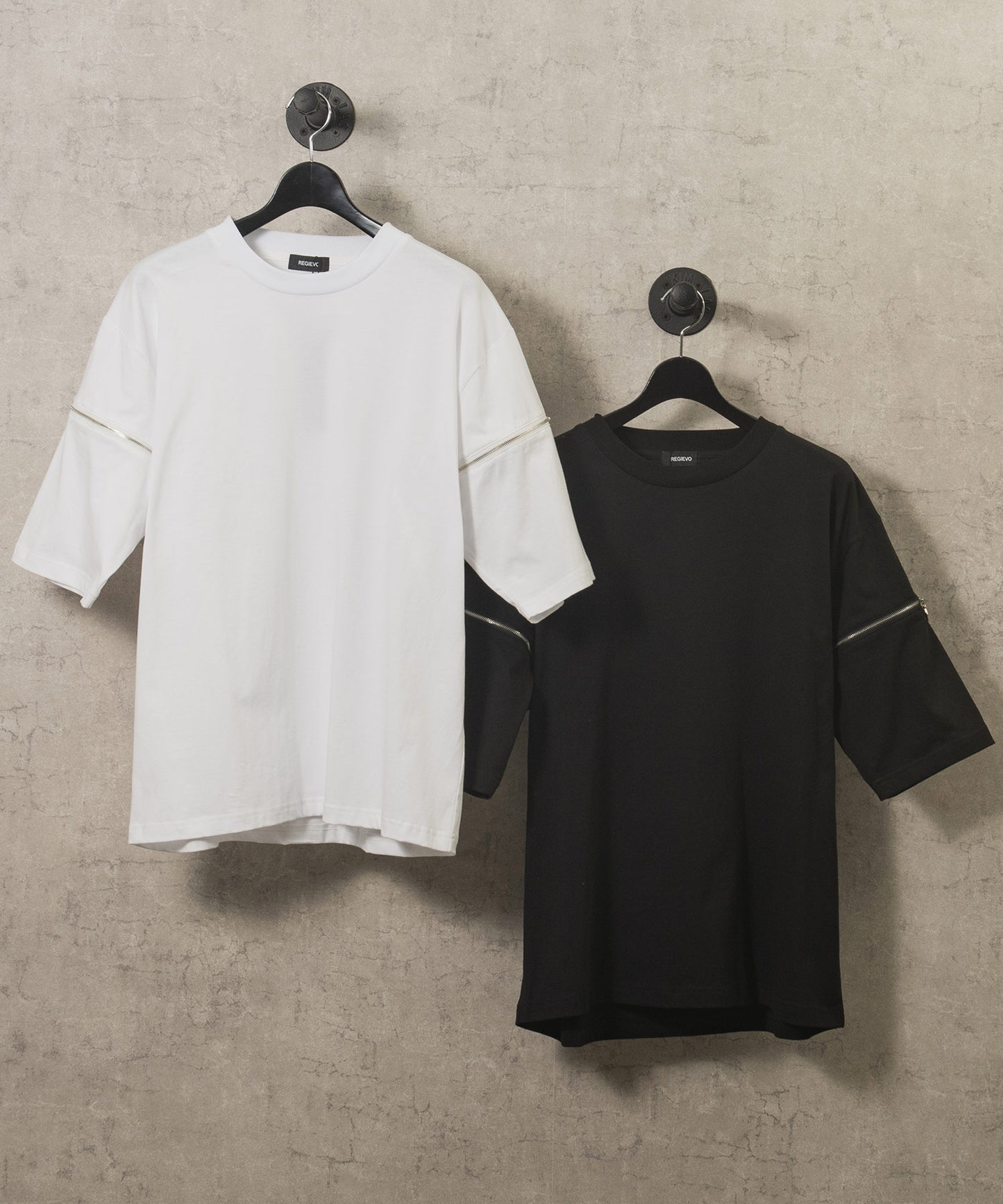 ファスナースリーブTシャツ