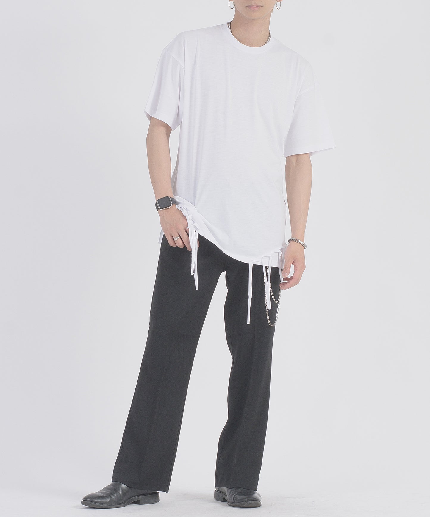 フリンジヘムTシャツ