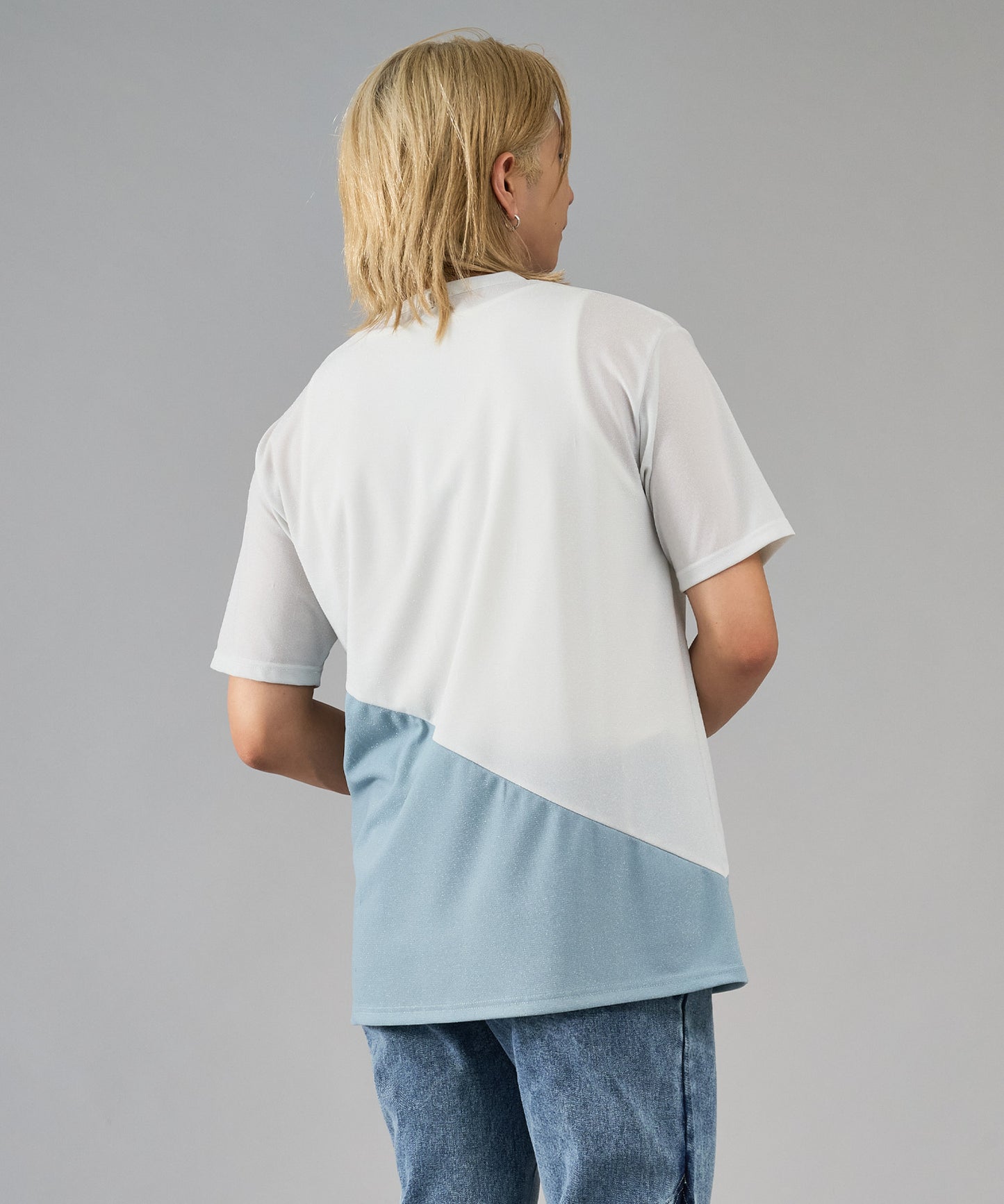 ネックレス付き配色切り替えTシャツ