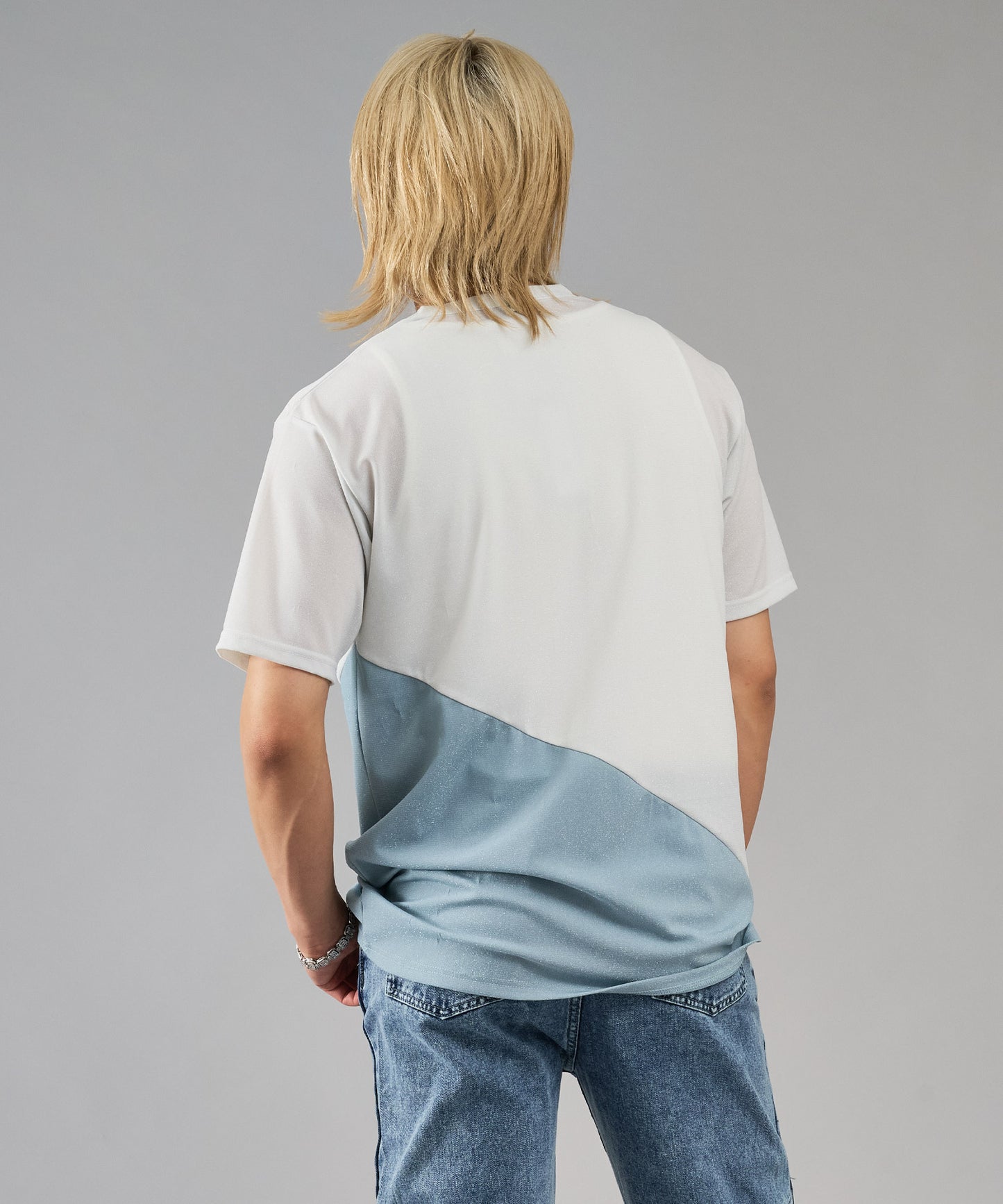 ネックレス付き配色切り替えTシャツ