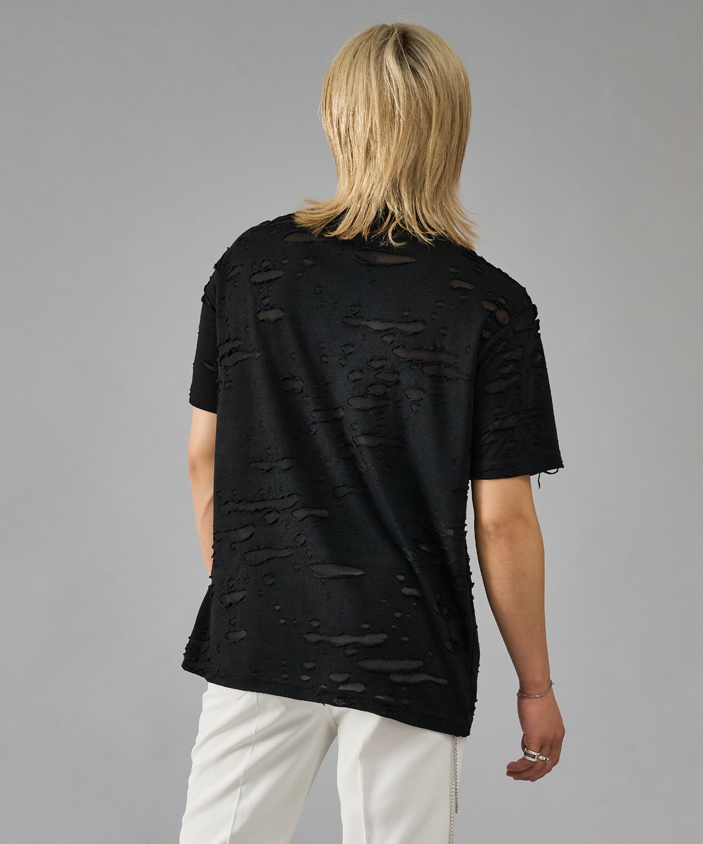 チェーンレースアップTシャツ