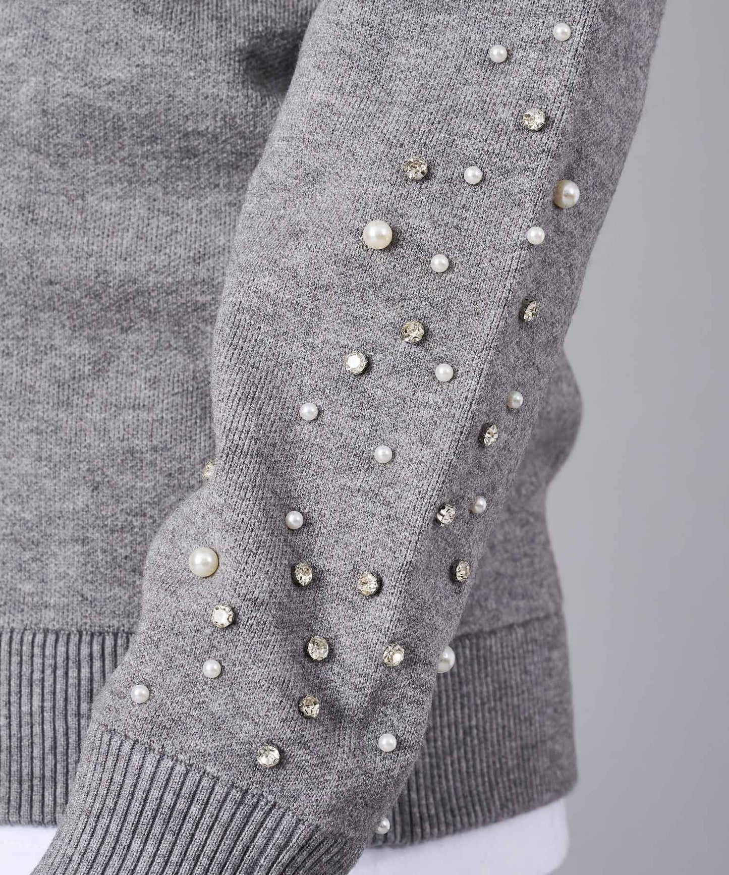 パールデザインニットカーディガン