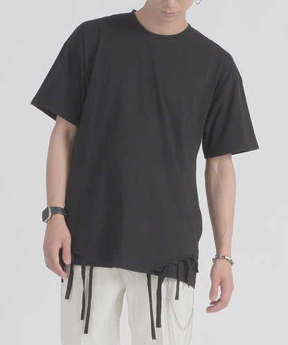 フリンジヘムTシャツ