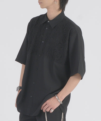 レースチェストショートスリーブシャツ