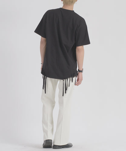 フリンジヘムTシャツ