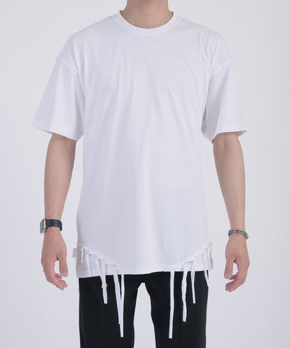 フリンジヘムTシャツ