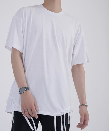 フリンジヘムTシャツ