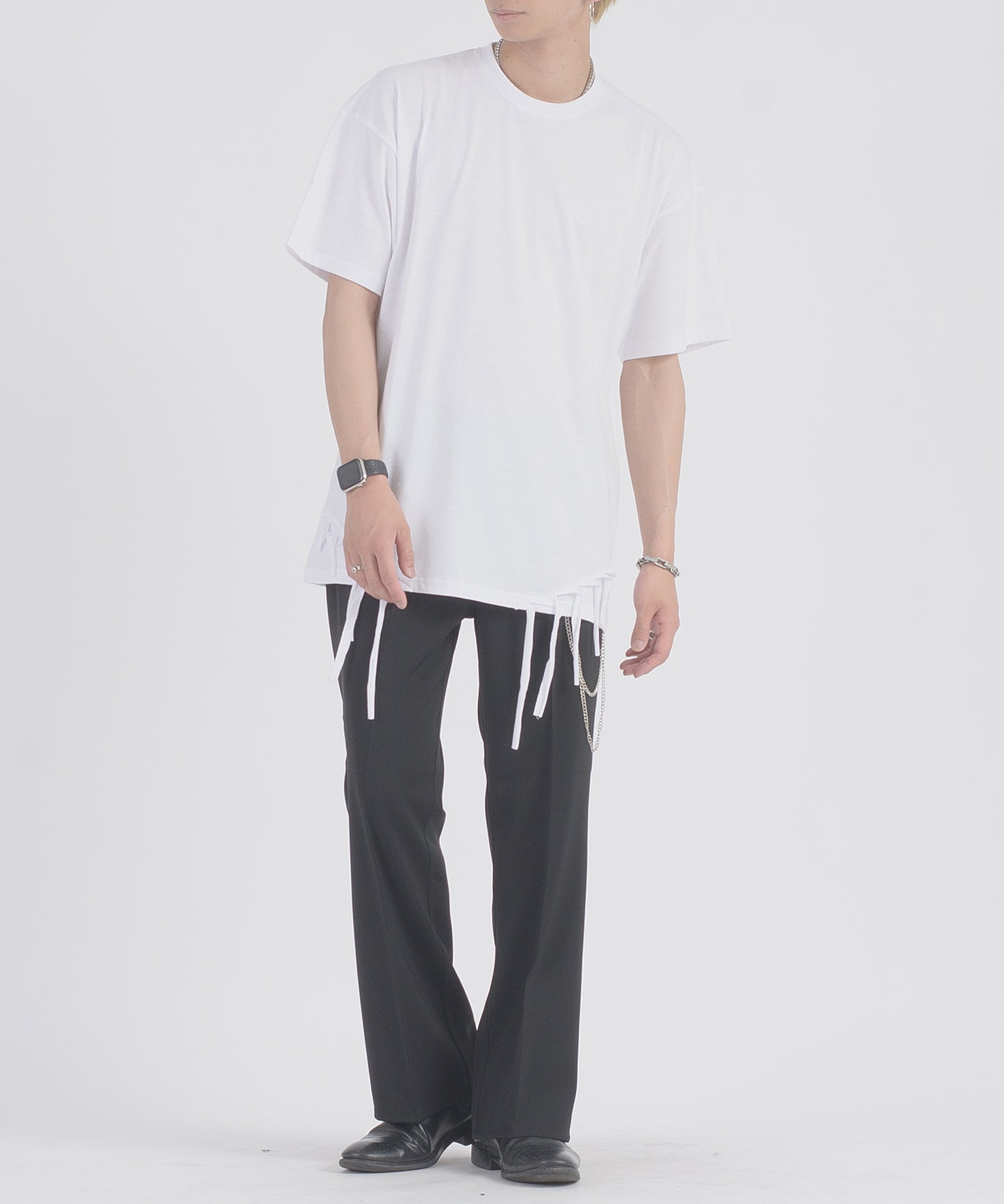 フリンジヘムTシャツ