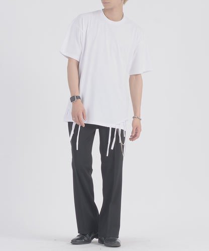 フリンジヘムTシャツ