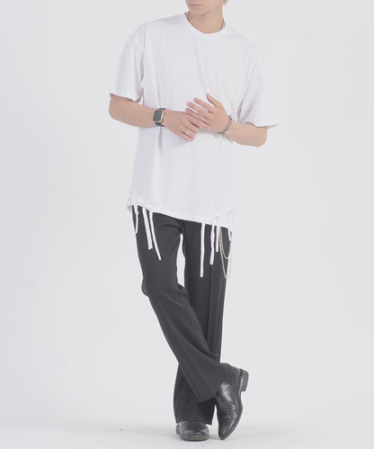 フリンジヘムTシャツ
