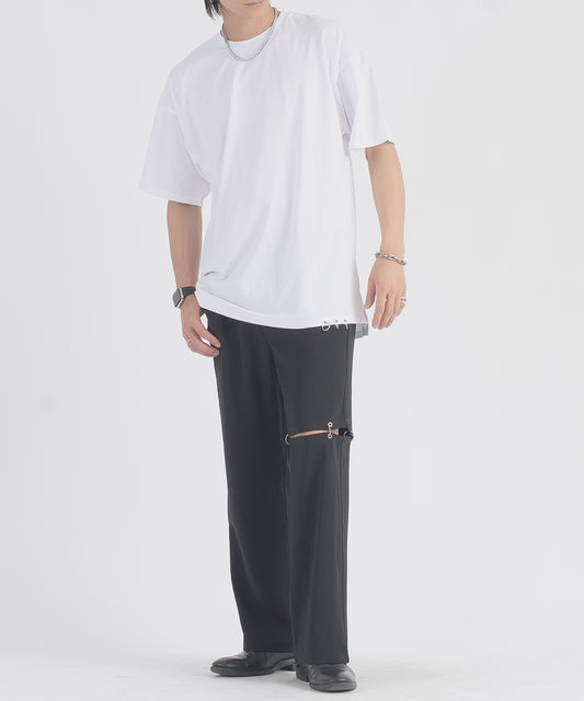 裾ピアスTシャツ