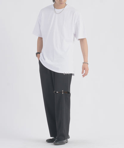 裾ピアスTシャツ