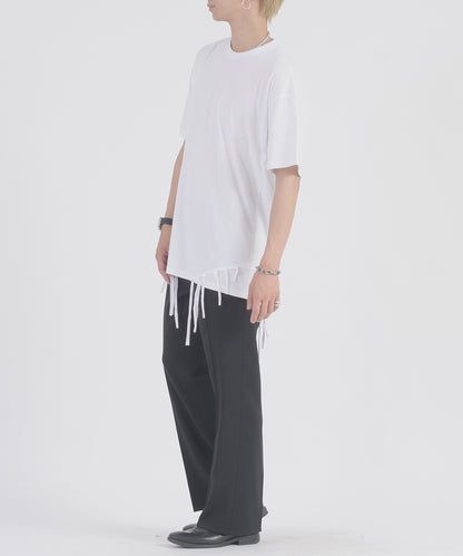 フリンジヘムTシャツ