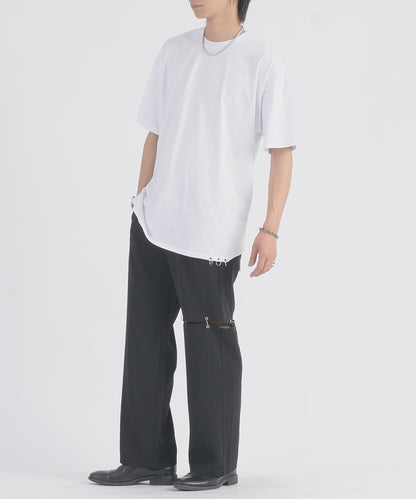 裾ピアスTシャツ