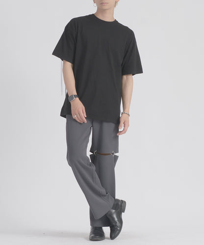 レースアップTシャツ