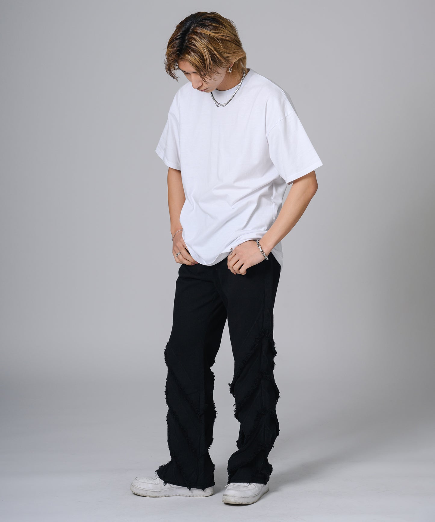 フリンジフレアパンツ