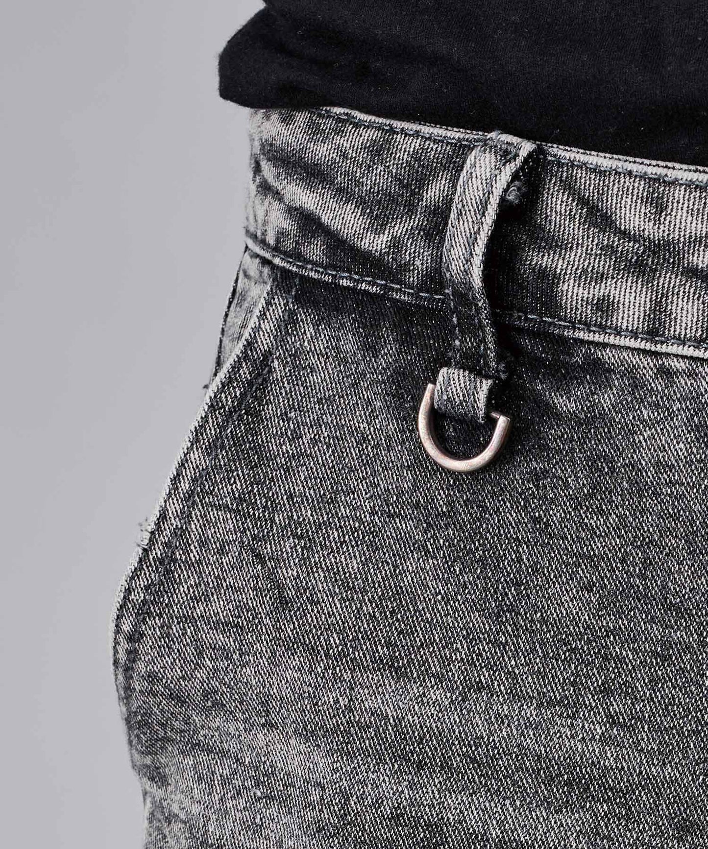 スタッズワイドバギーデニムパンツ