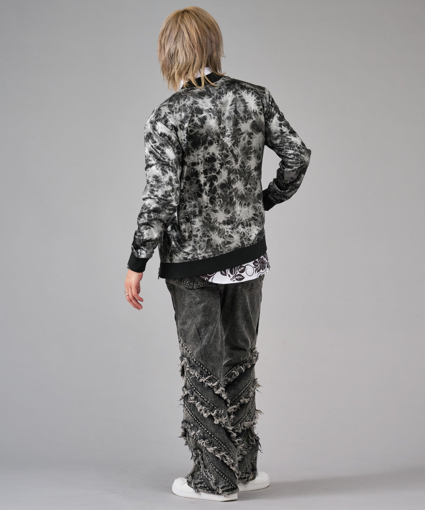 フリンジフレアデニムパンツ