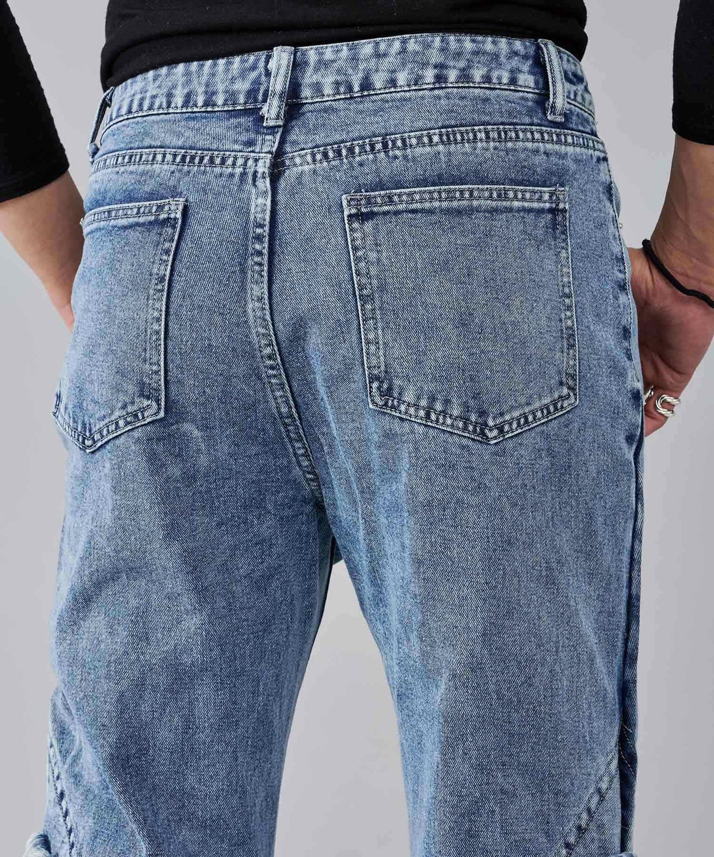 フリンジフレアデニムパンツ