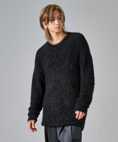 ファンシーシャギーニット