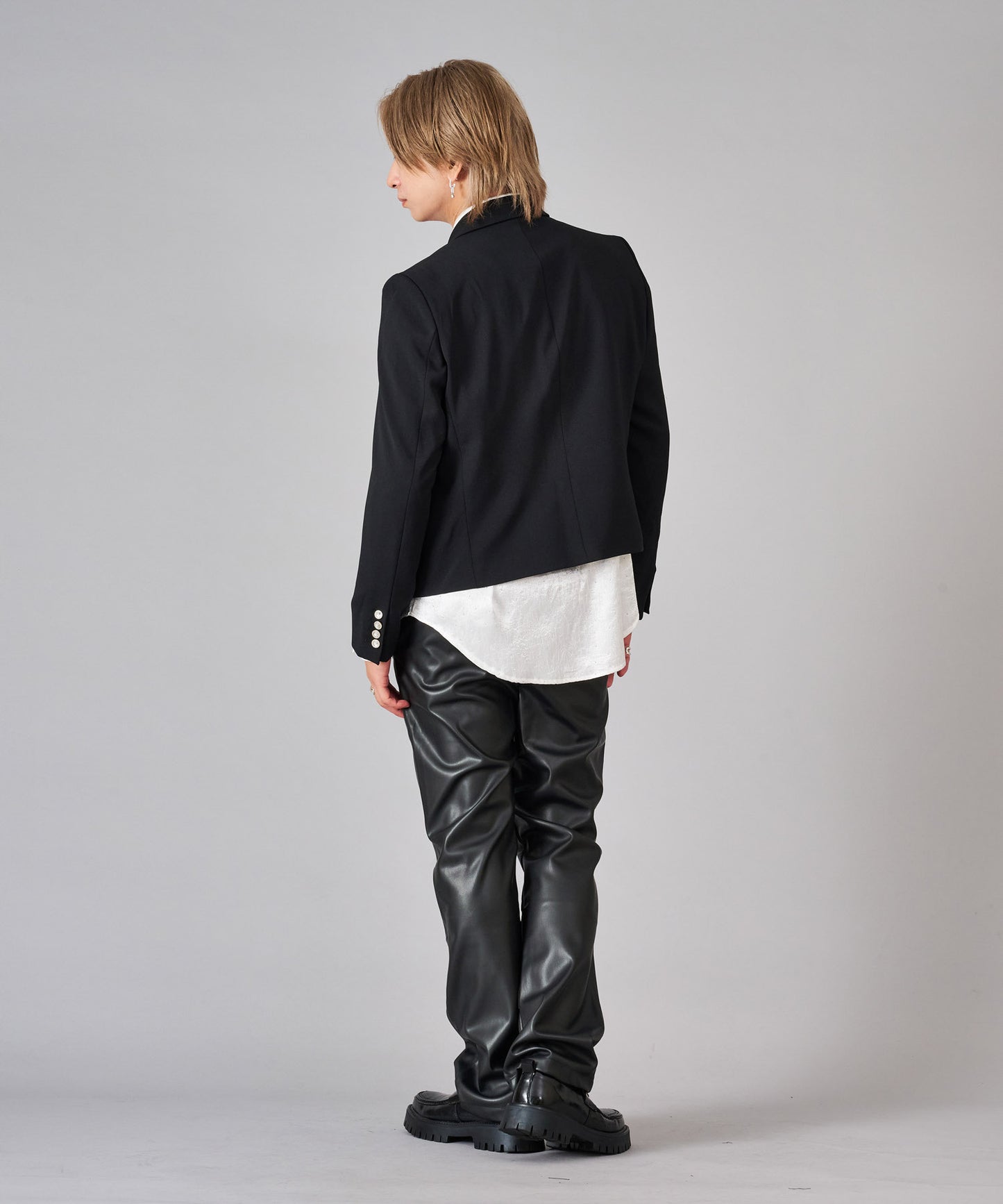 胸ファスナーチェーンWショートジャケット