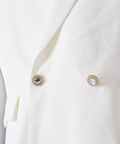 胸ファスナーチェーンWショートジャケット