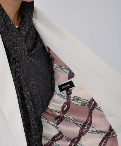 胸ファスナーチェーンWショートジャケット