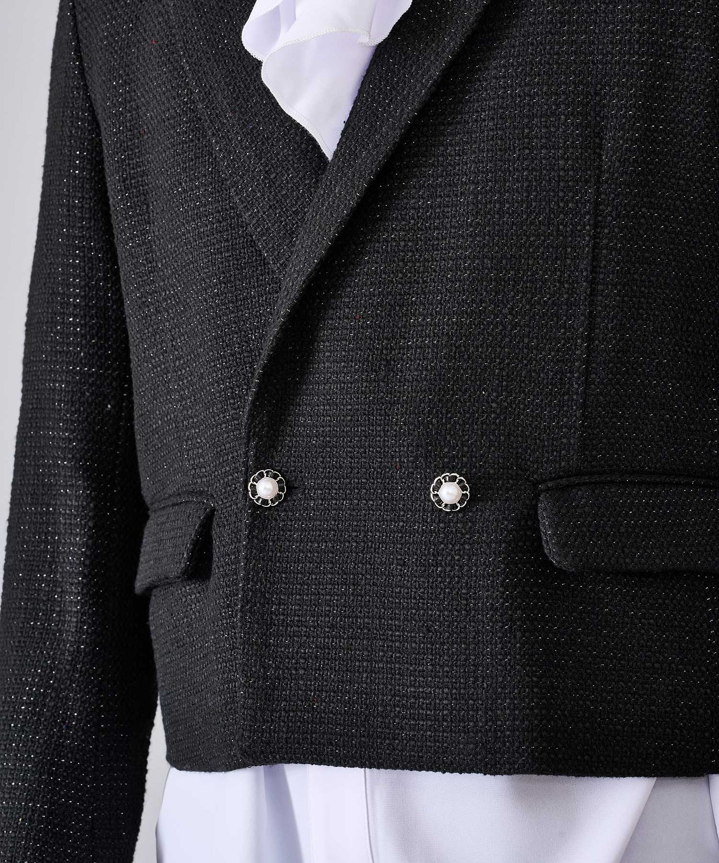 ラメ入りツイードデザインジャケット