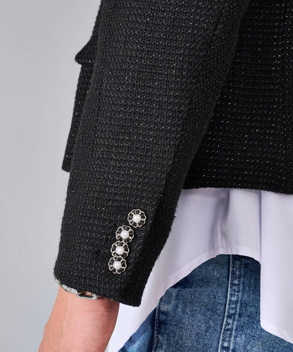 ラメ入りツイードデザインジャケット