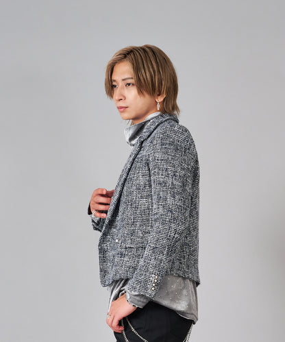 ラメ入りツイードデザインジャケット