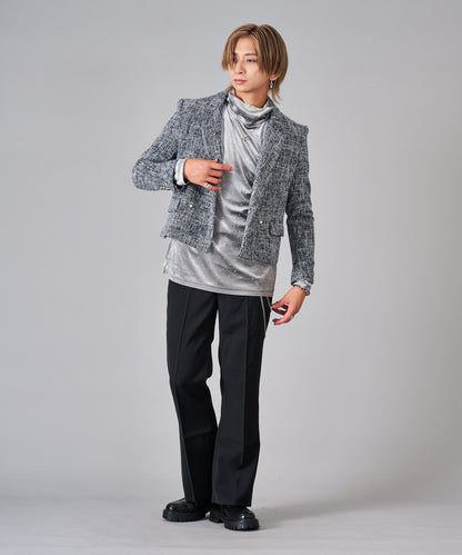 ラメ入りツイードデザインジャケット