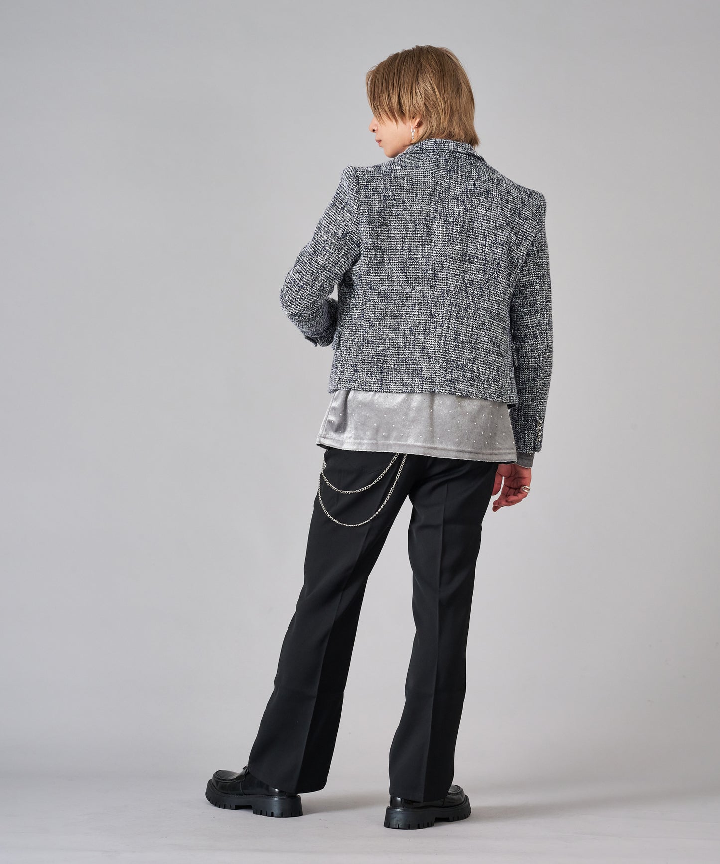 ラメ入りツイードデザインジャケット