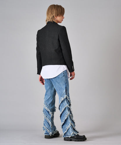 ラメ入りツイードデザインジャケット