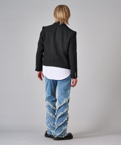 ラメ入りツイードデザインジャケット