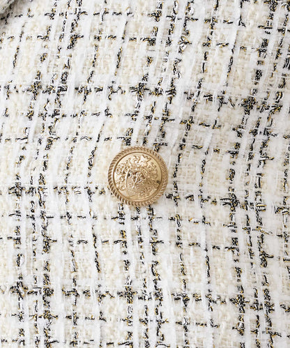 ラメ入りツイードWジャケット