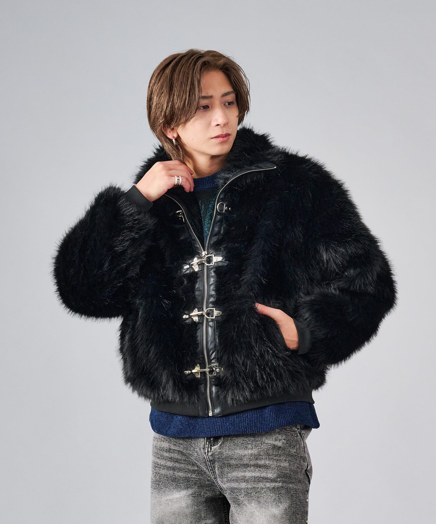 バックルファースタンドブルゾン