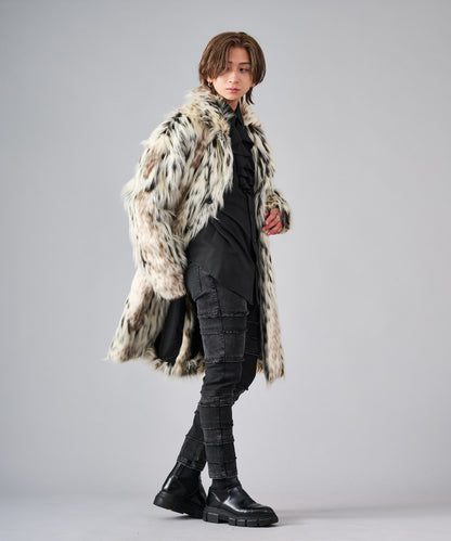 ファードロップショルダーチェスターコート