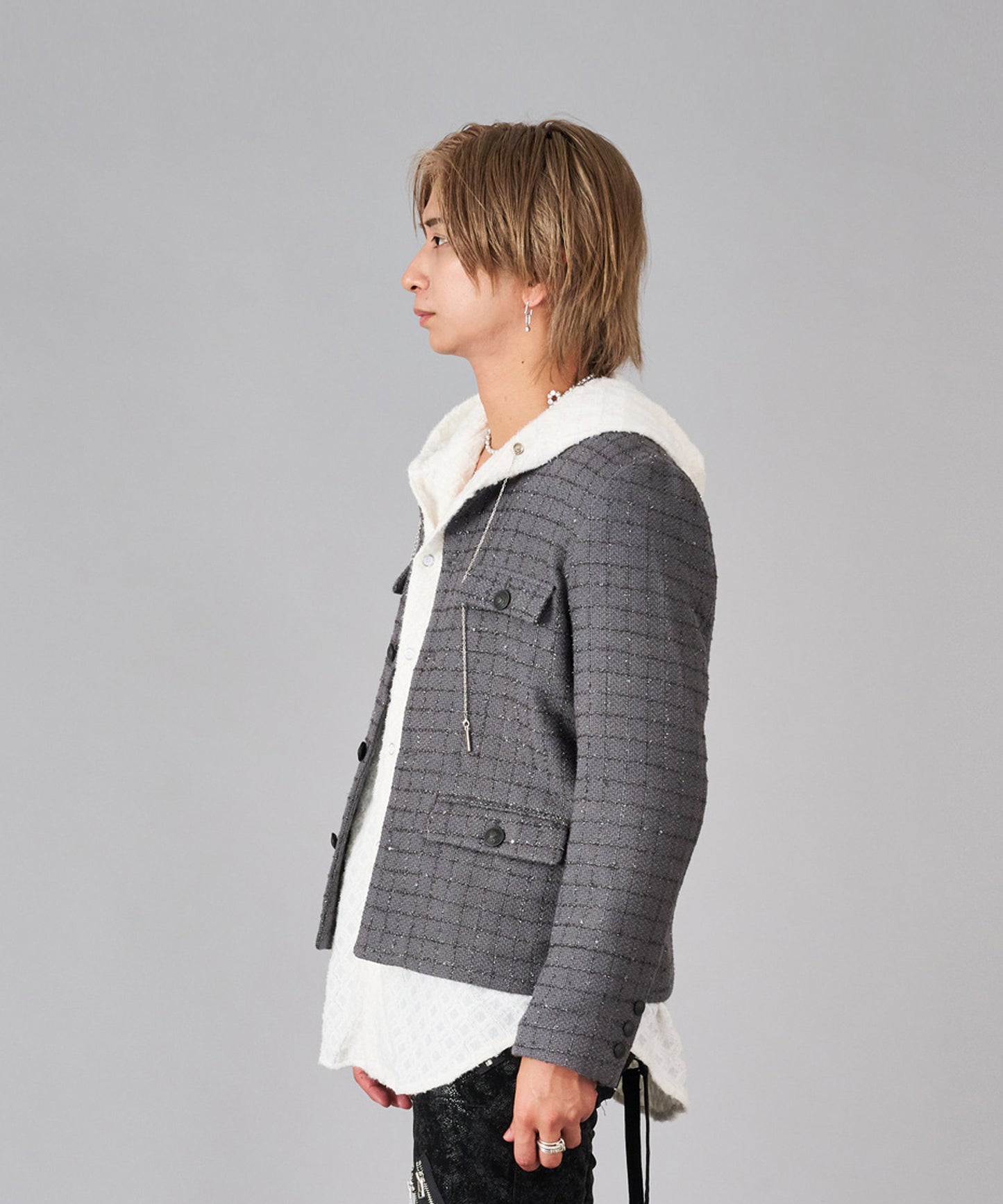 ツイードノーカラージャケット