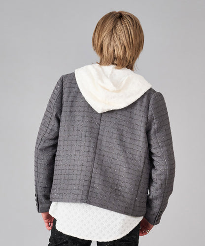 ツイードノーカラージャケット