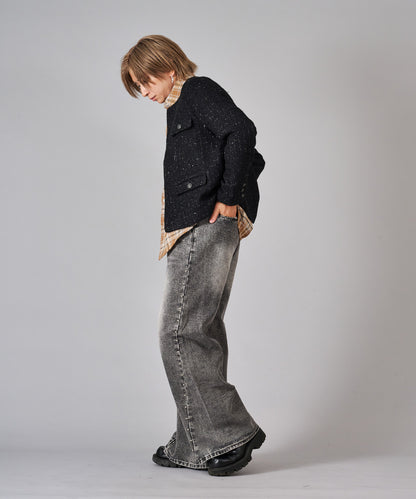 ツイードノーカラージャケット