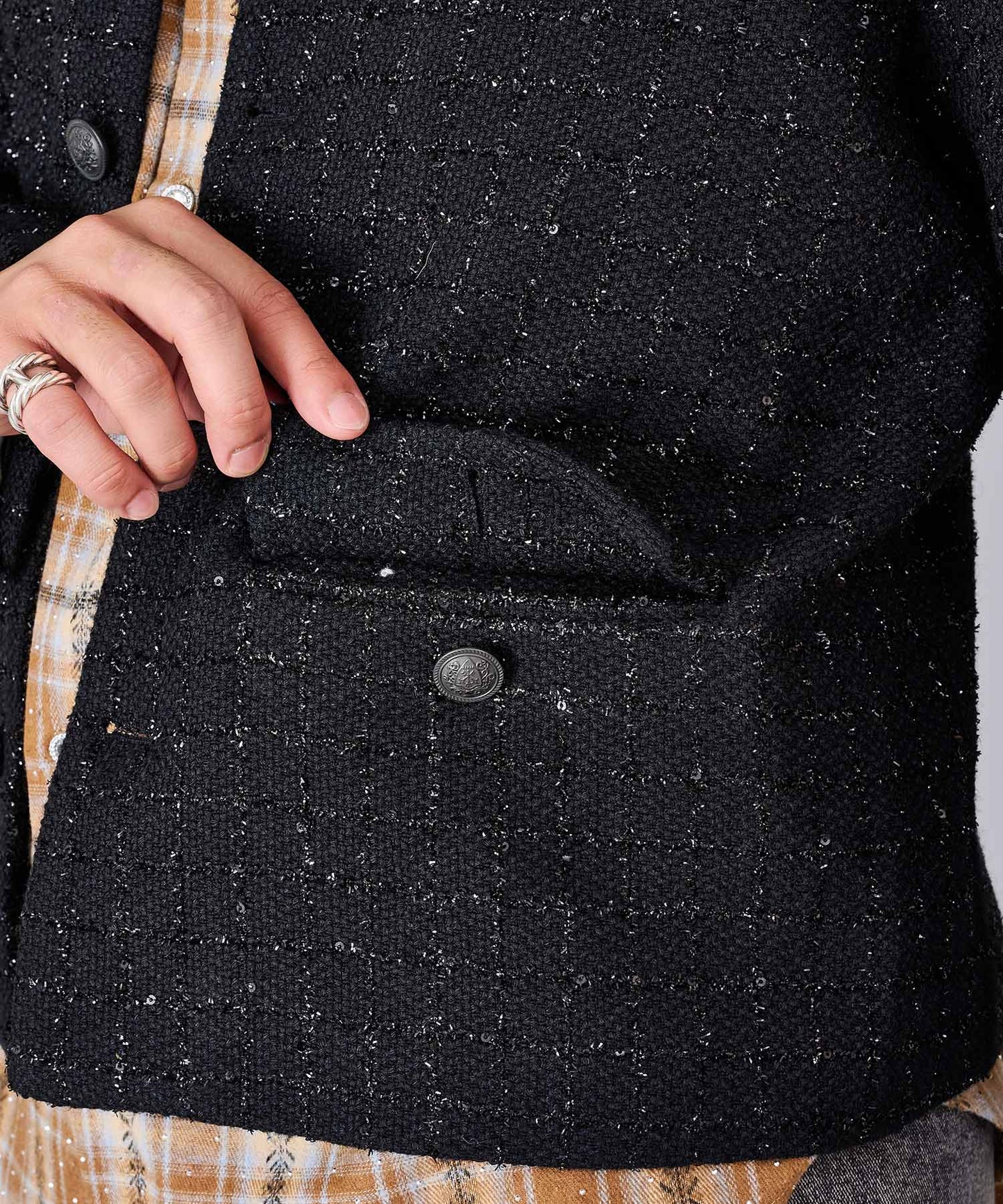 ツイードノーカラージャケット