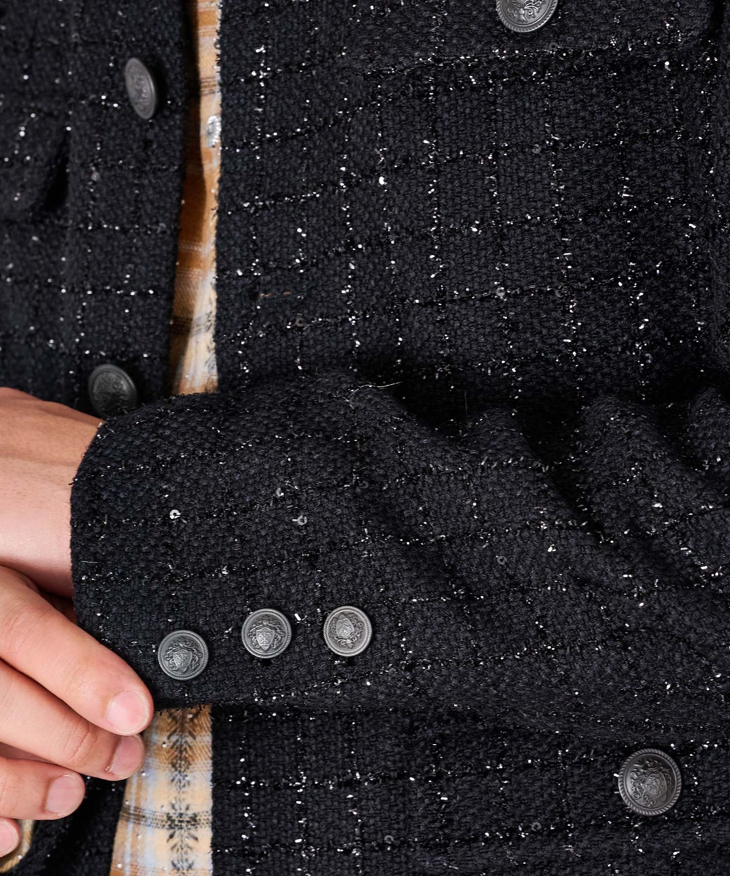 ツイードノーカラージャケット