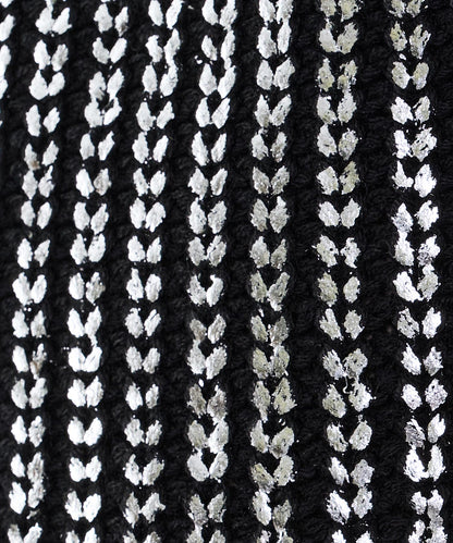 箔プリントショートセーター