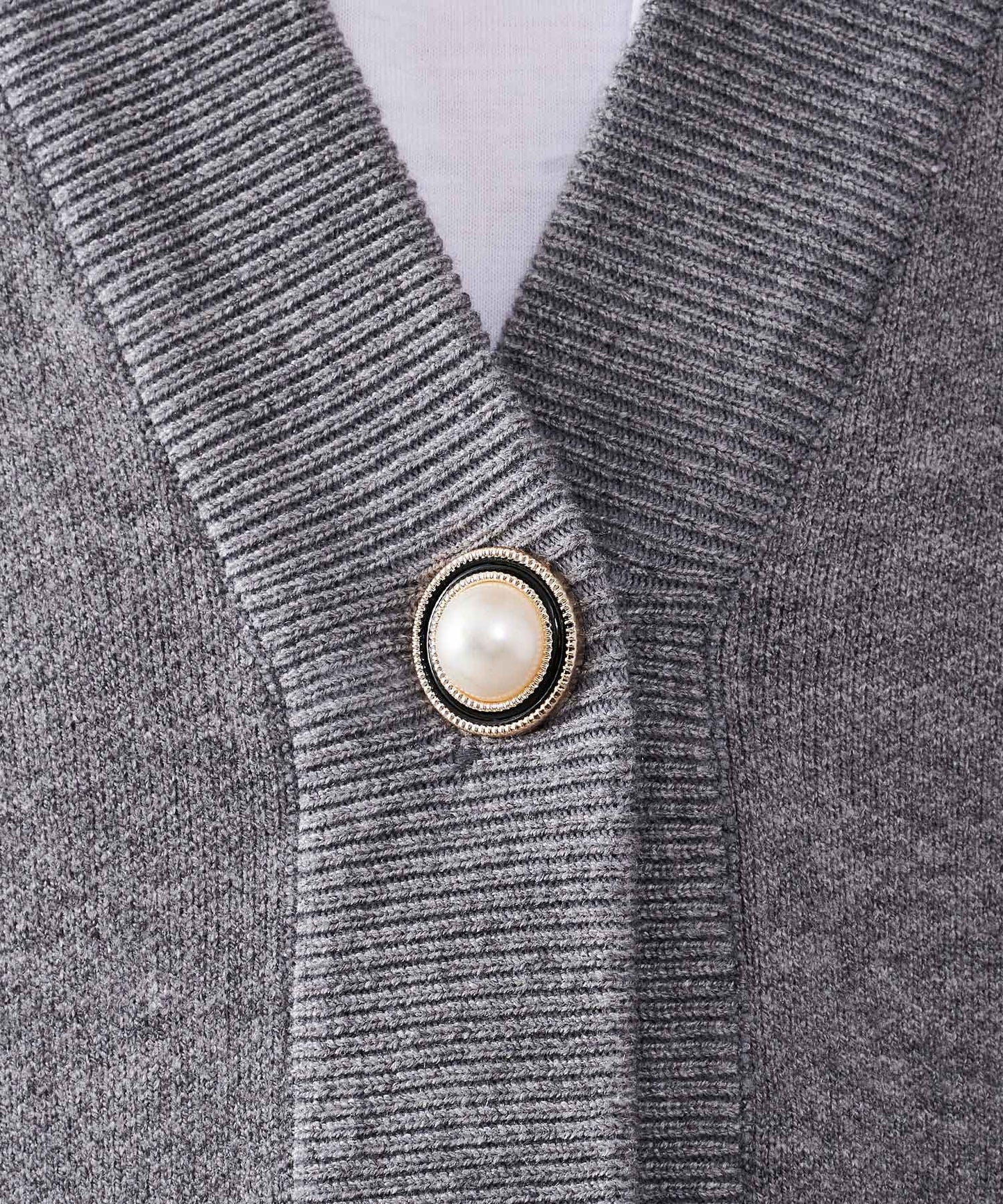 パールデザインニットカーディガン