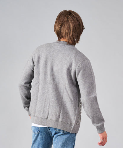 パールデザインニットカーディガン