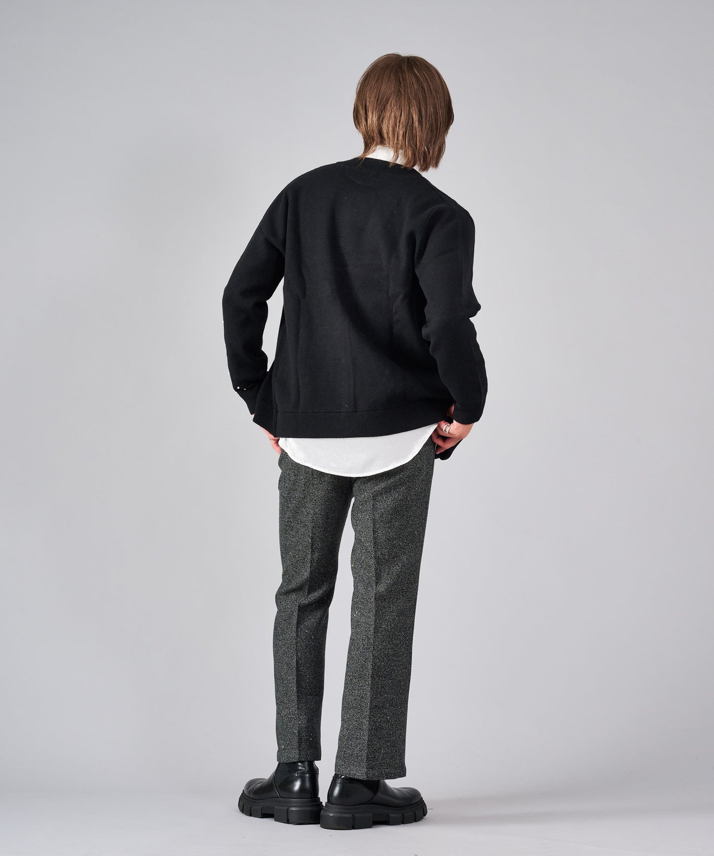 パールデザインニットカーディガン