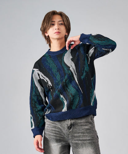 ジャガードニットセーター