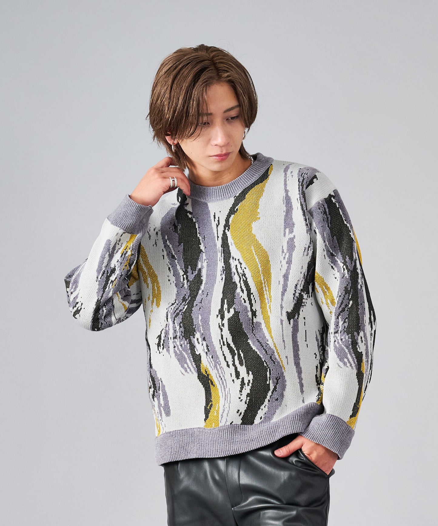 ジャガードニットセーター