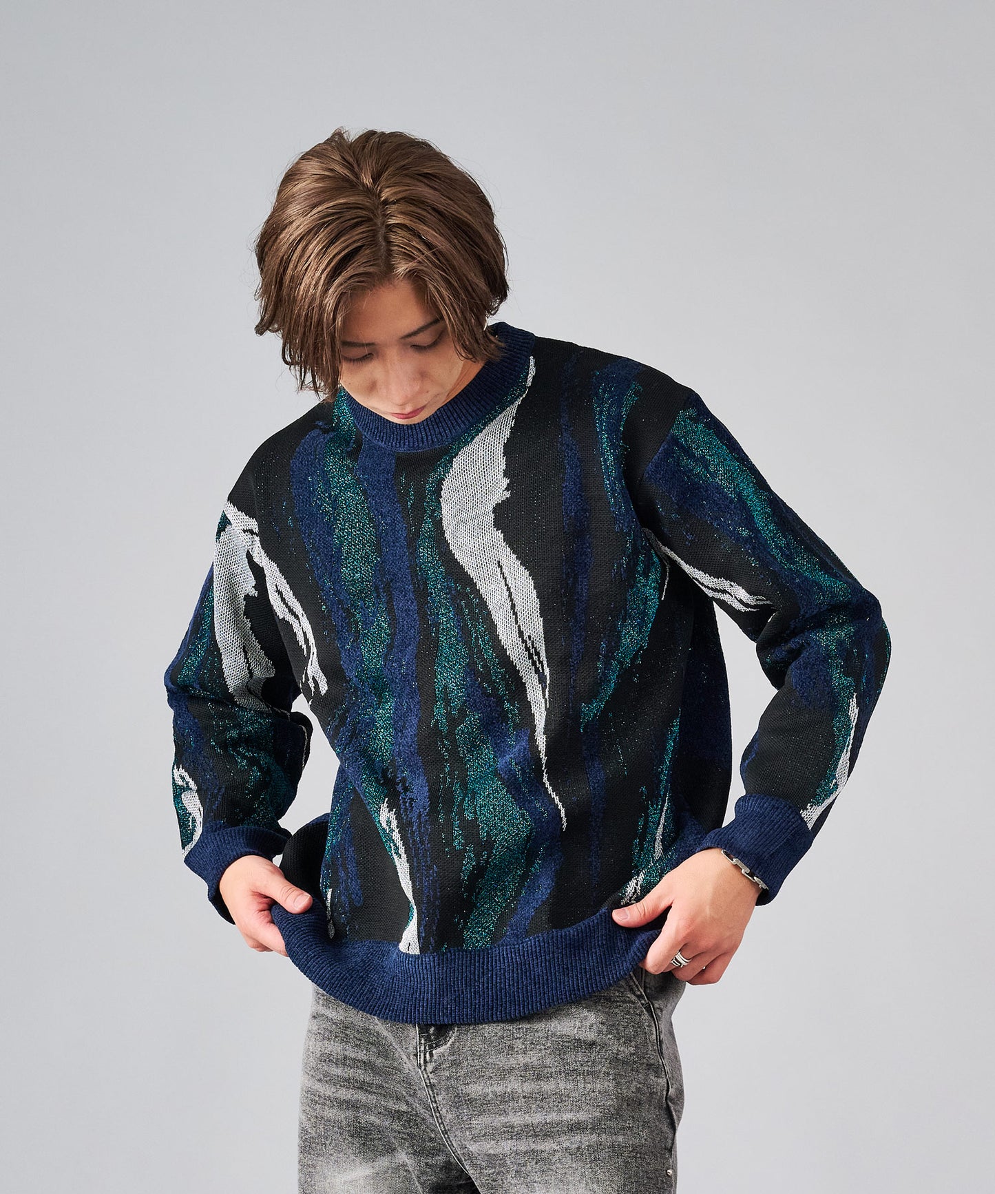 ジャガードニットセーター